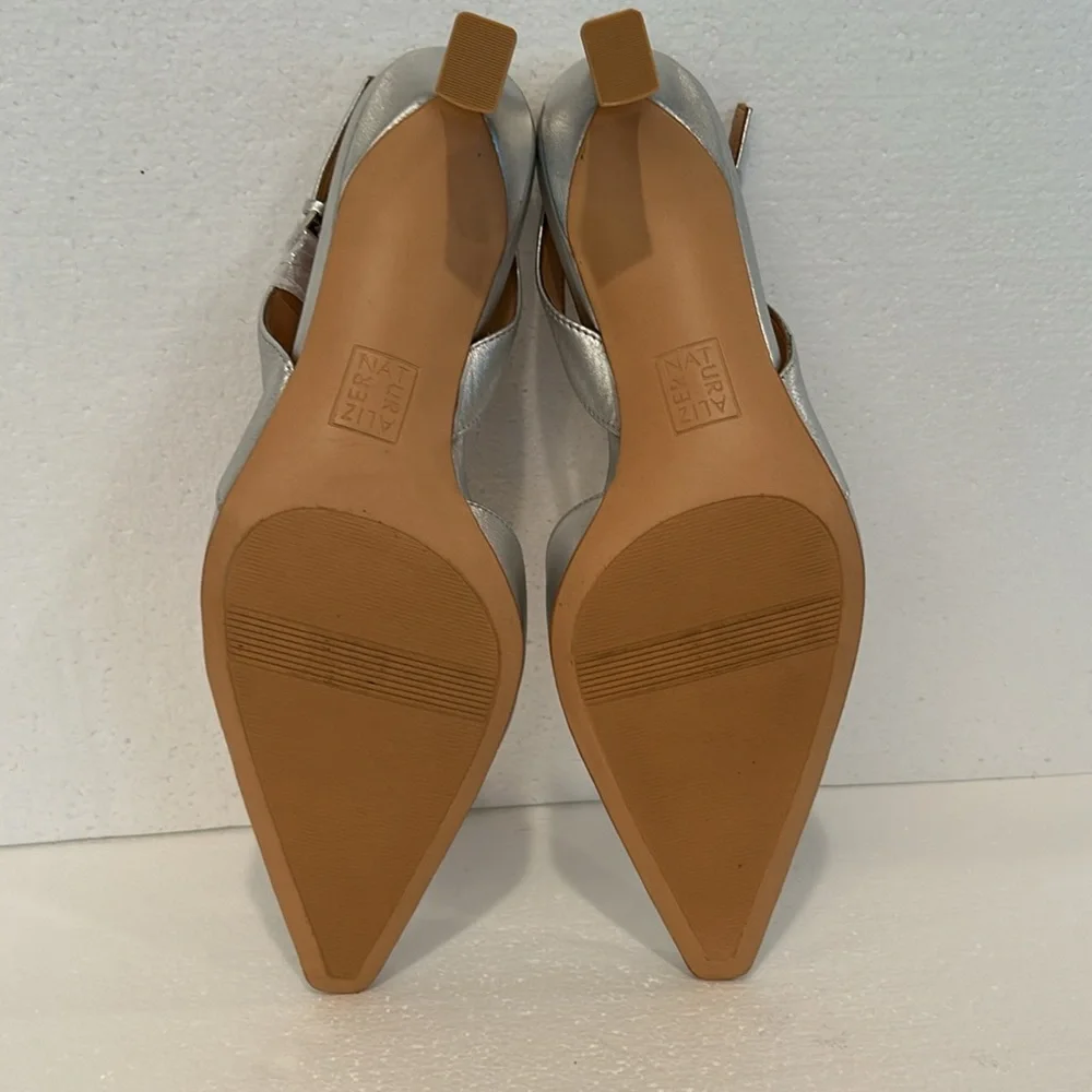 New Naturalizer DALARY SLINGBACK PUMP in Silver Leather, sz 12M - Picture 8 of 8